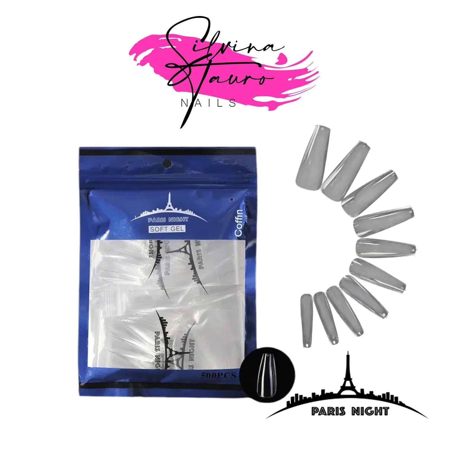 TIPS SOFT GEL BOLSA AZUL PRELIMADA PARIS X500 COFFIN