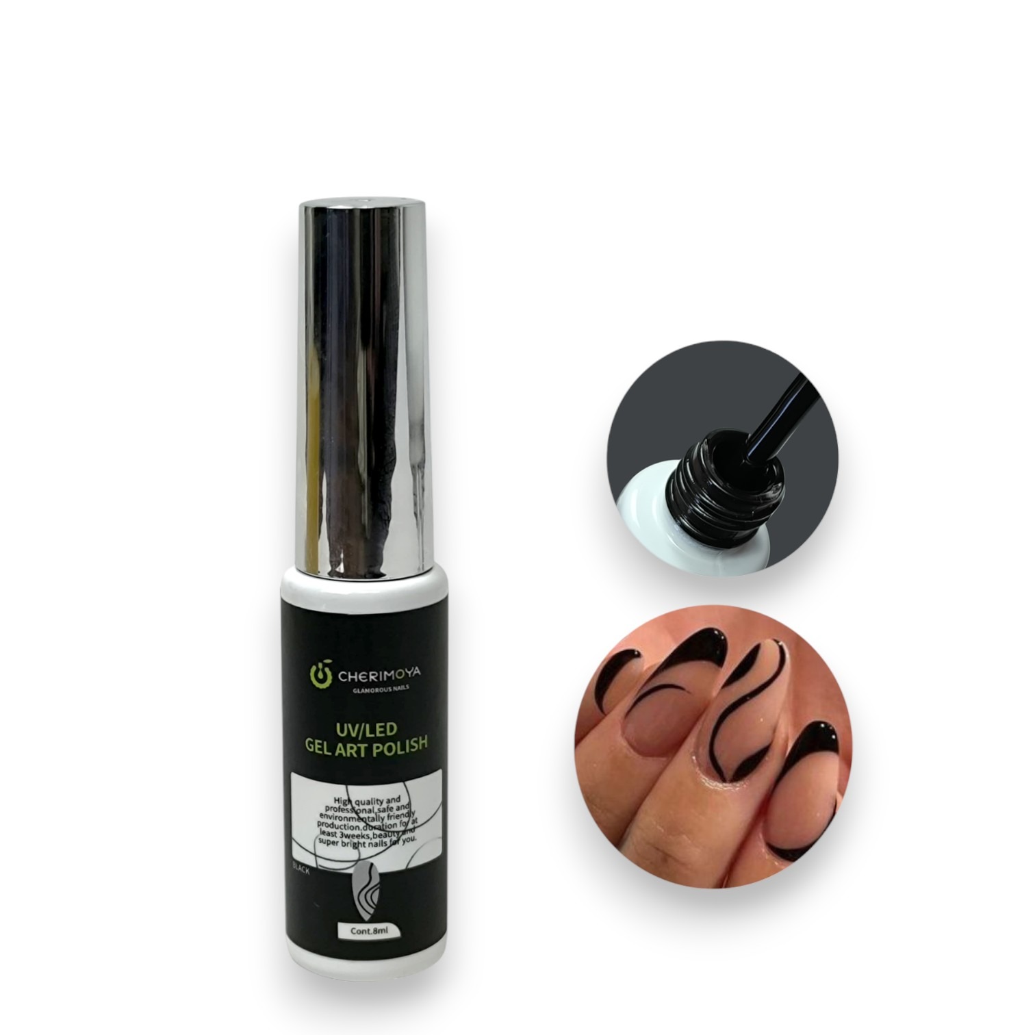GEL ART POLISH CHERIMOYA NEGRO 8ml