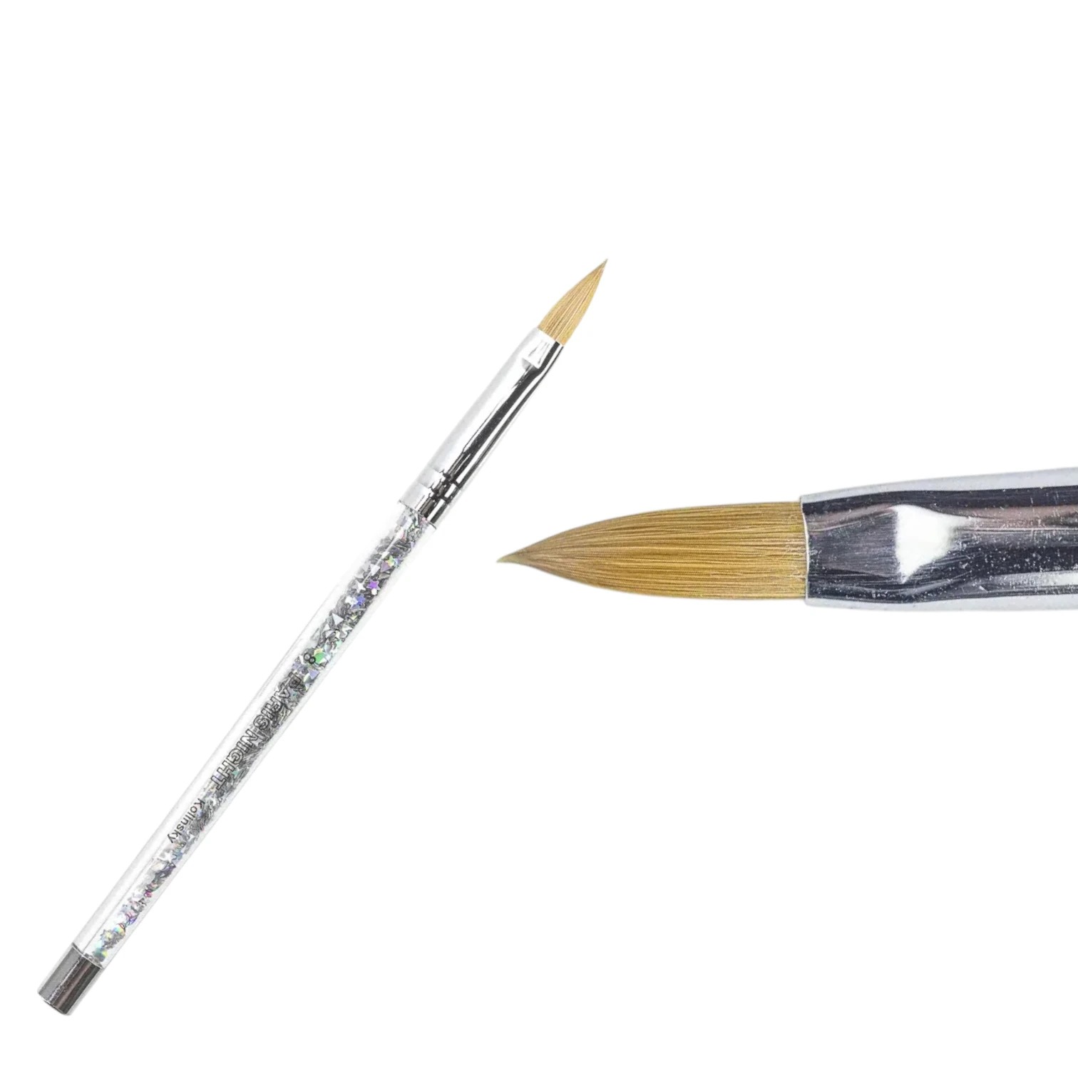 PINCEL ACRILICO KOLINSKY 50% FINO #8 MANGO GLITTER