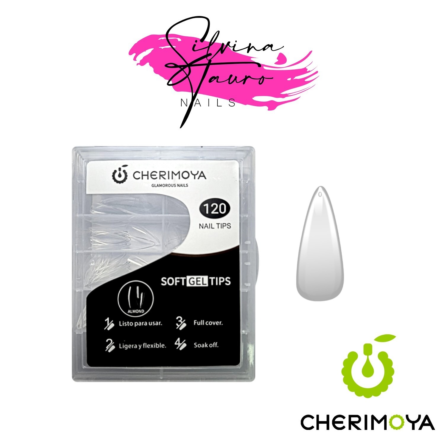 TIPS SOFT GEL X120 CHERIMOYA ALMENDRA