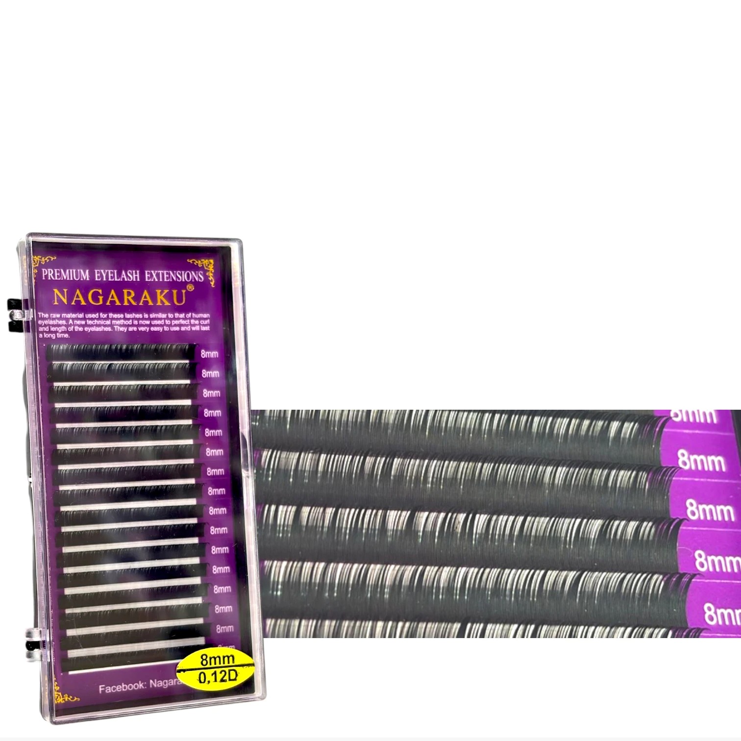 PESTAÑAS PXP NAGARAKU 12D 8MM