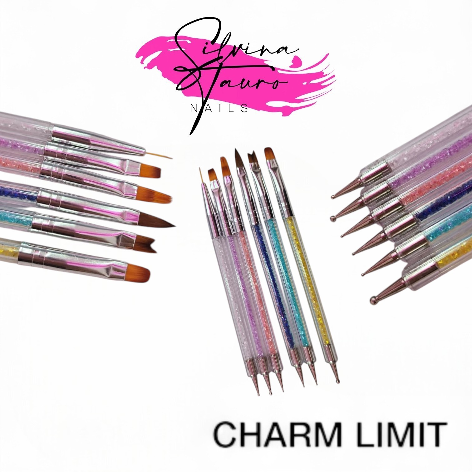 PINCELES X6 CON PUNTAS DOTTING CHARM LIMIT  MANGO PIEDRERIA