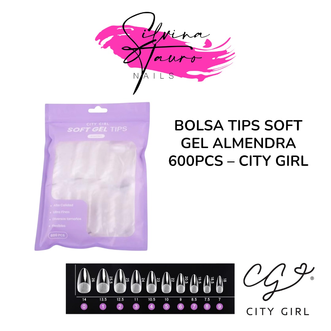 TIPS SOFT GEL BOLSA CITY GIRL X600 ALMENDRA