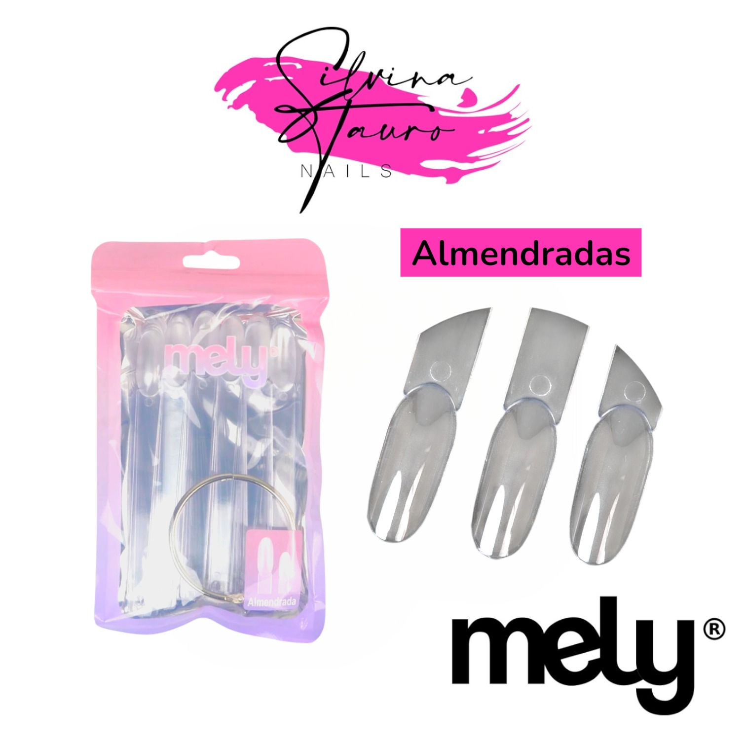 MUESTRARIO PARA UÑAS ALMENDRAS CRISTAL