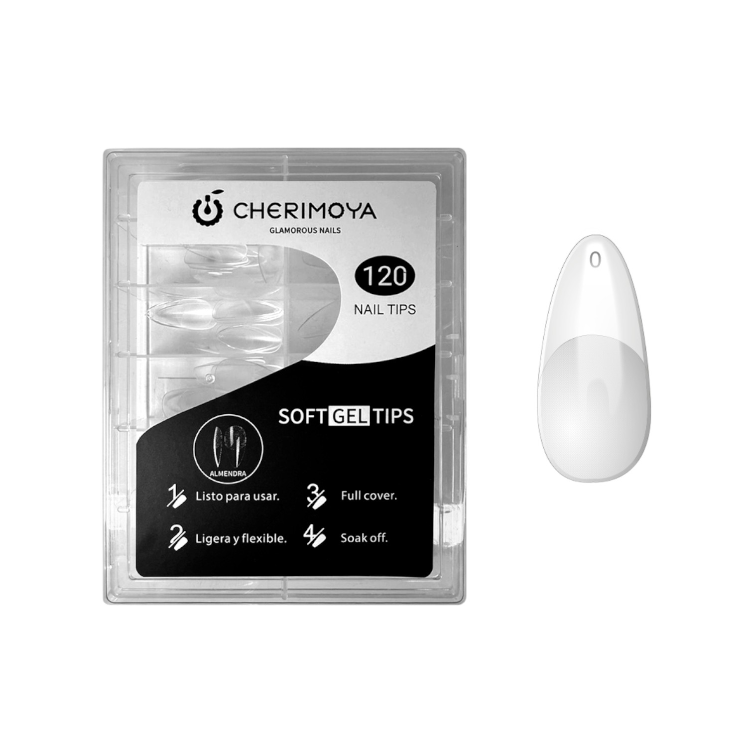 TIPS PARA SOFT GEL ALMENDRA PRELIMADO X120 (TODOS LOS NUMEROS)