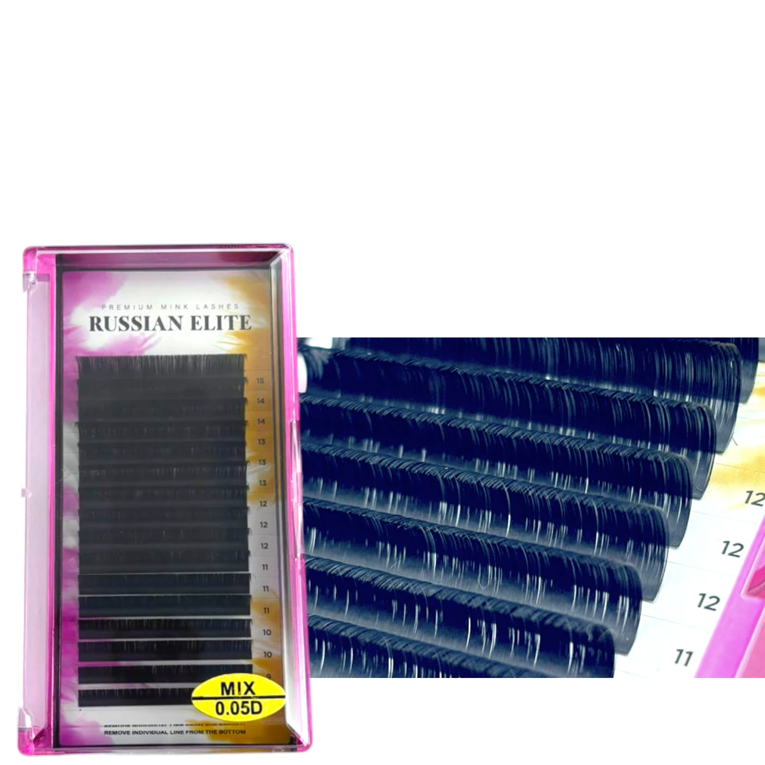 EXTENSIONES RUSSIAN D 0,05 MIX x 16 LINEAS