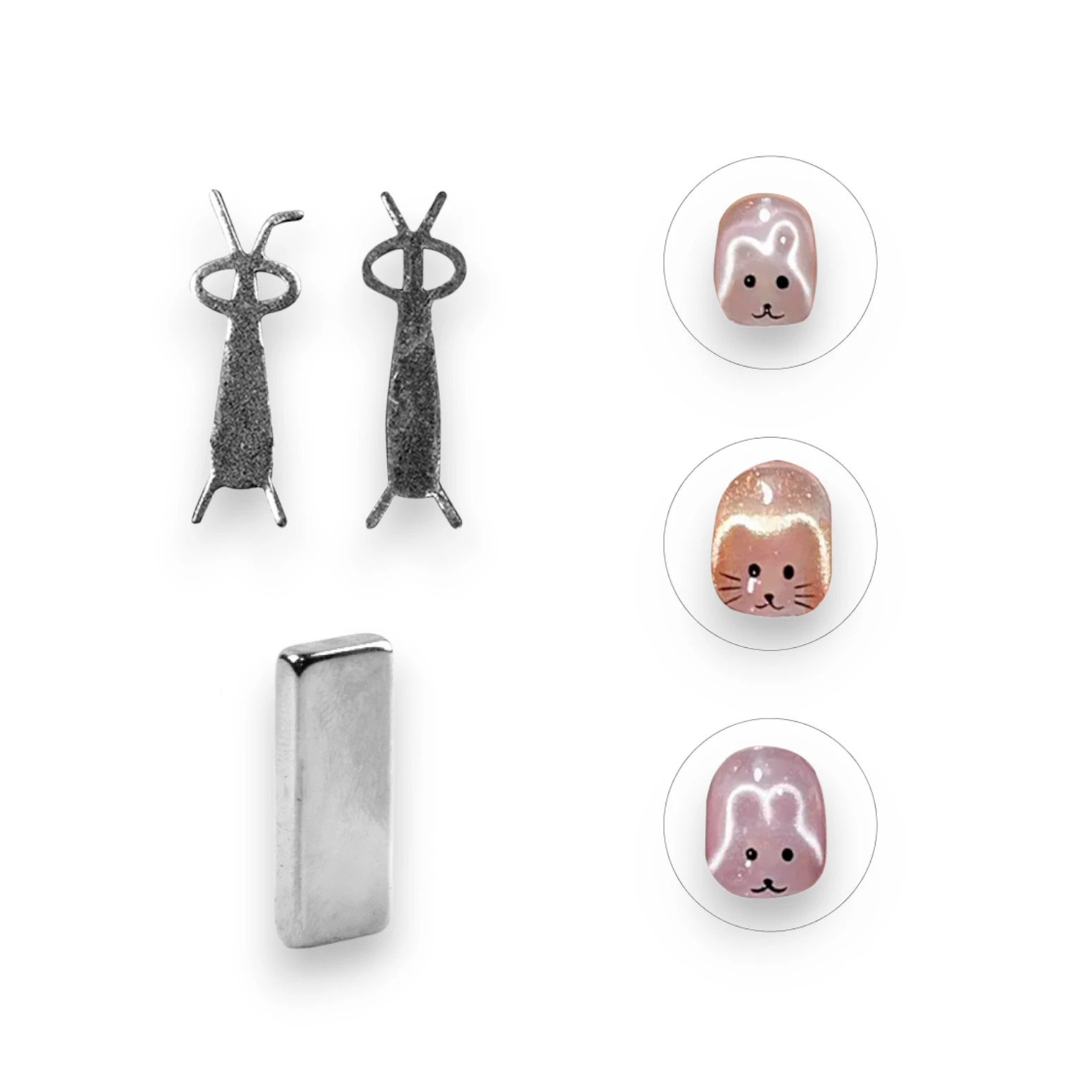 IMAN MAS ALAMBRE EN FORMA DE CONEJO CHERIMOYA