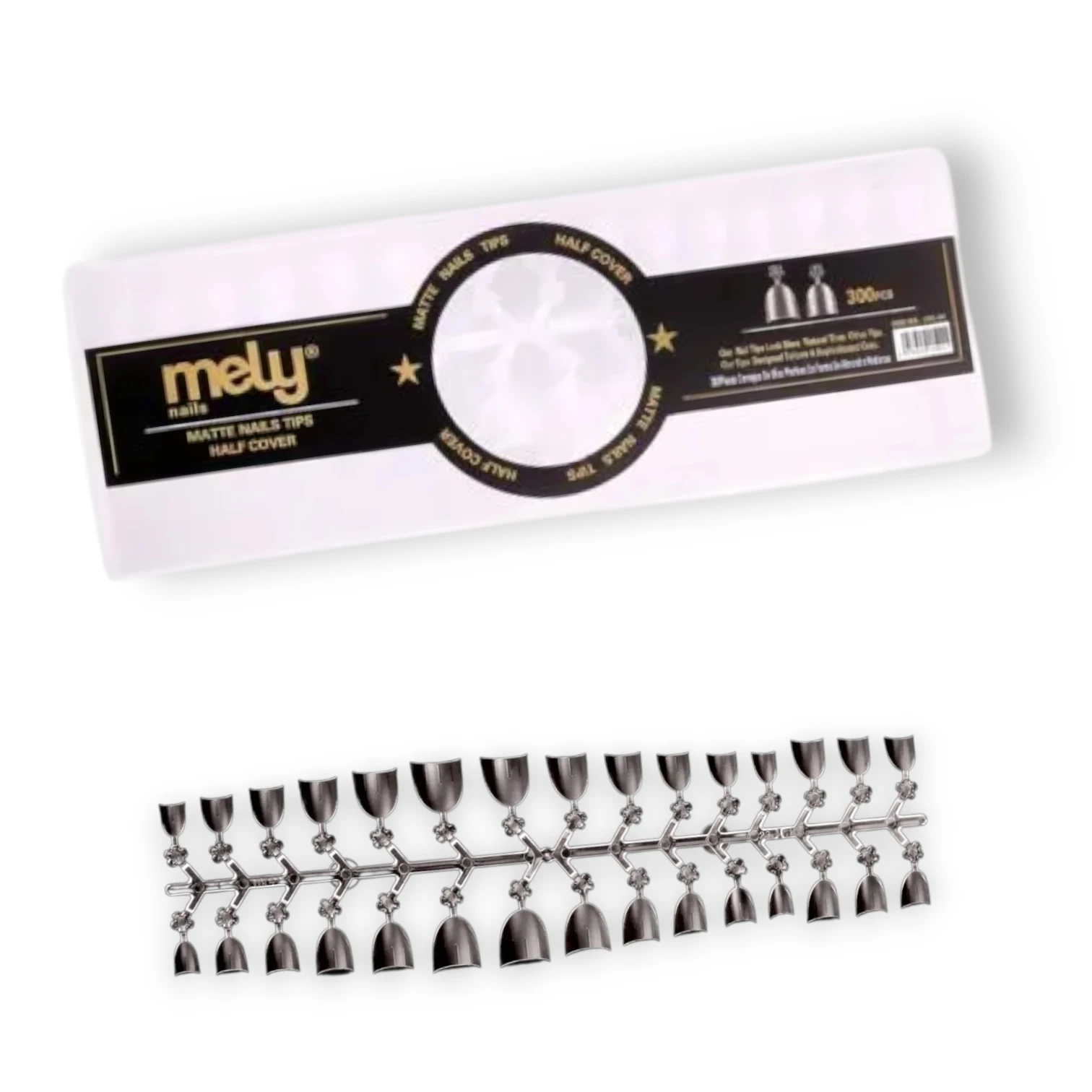 TIPS CORTOS OVALADOS 300PCS MELY