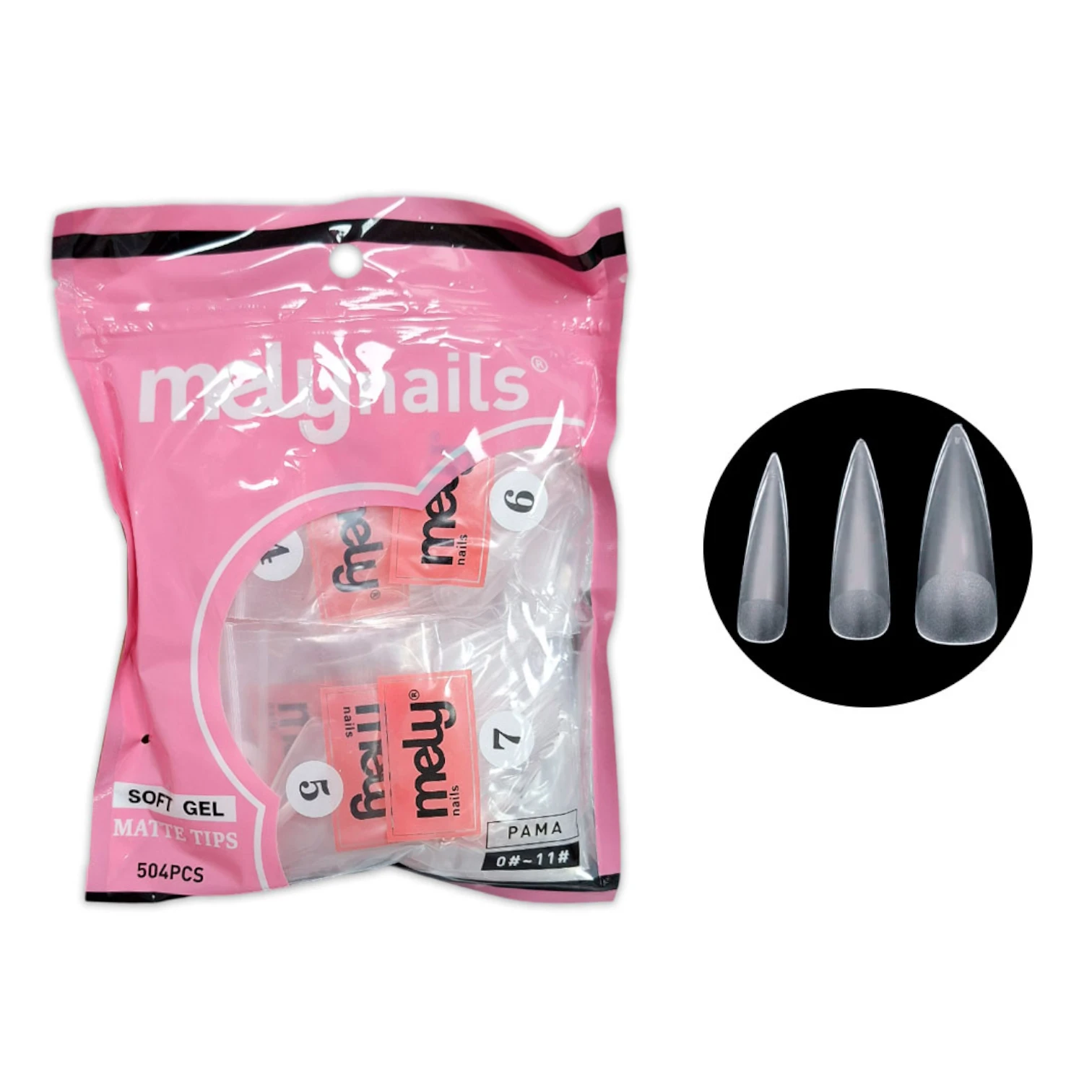 UÑAS PARA SOFT GEL STILETTO MATTE